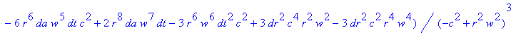 ds2 := -(-3*dt^2*c^6*r^2*w^2+4*dt^2*c^4*r^4*w^4+dt^...