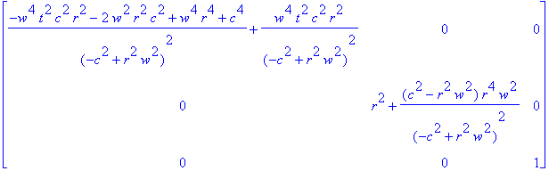 matrix([[(-w^4*t^2*c^2*r^2-2*w^2*r^2*c^2+w^4*r^4+c^...