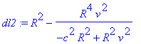 dl2 := R^2-R^4*v^2/(-c^2*R^2+R^2*v^2)