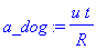a_dog := u*t/R